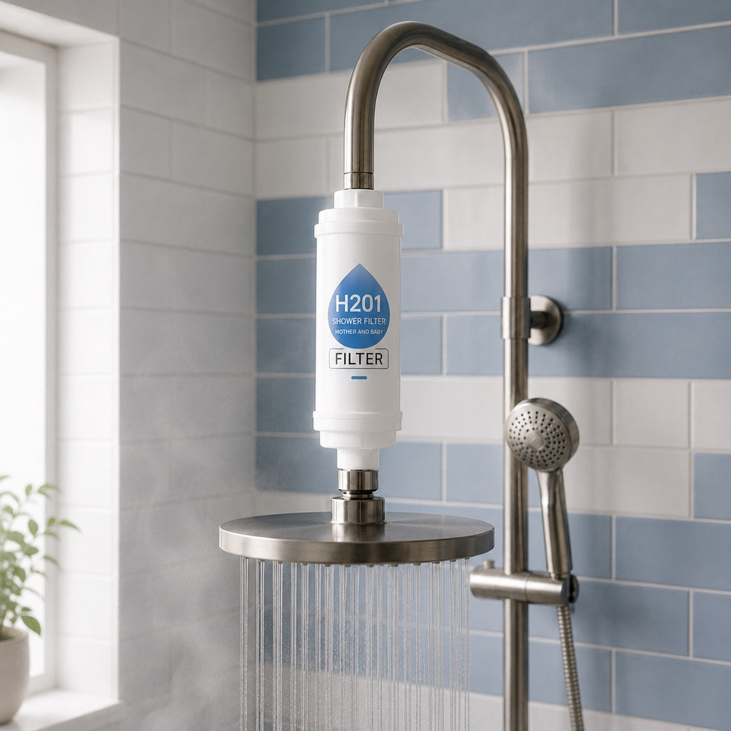bébé — Filtre de douche parfumé PARFEAU Maman & Bébé, Vitamine C, réduit le chlore