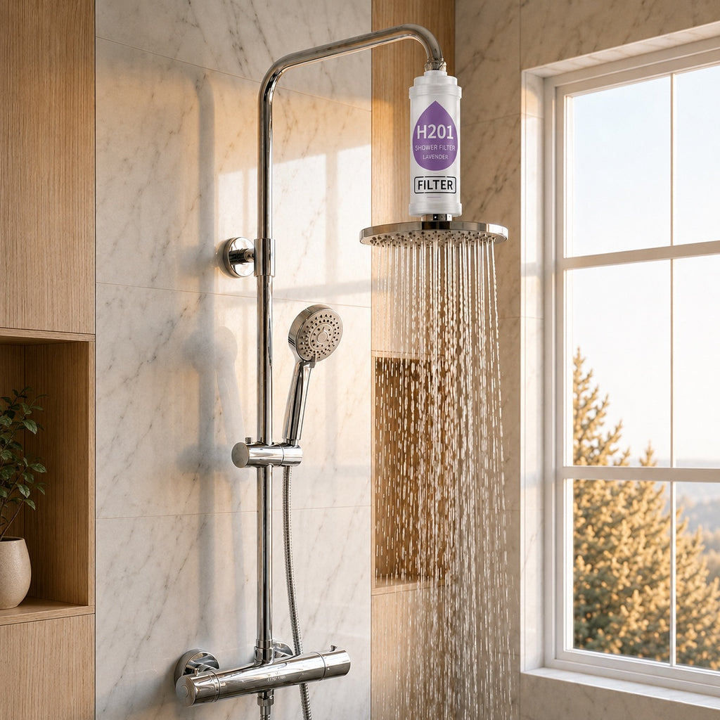 lavande — Filtre de douche parfumé PARFEAU à la lavande, Vitamine C, réduit le chlore