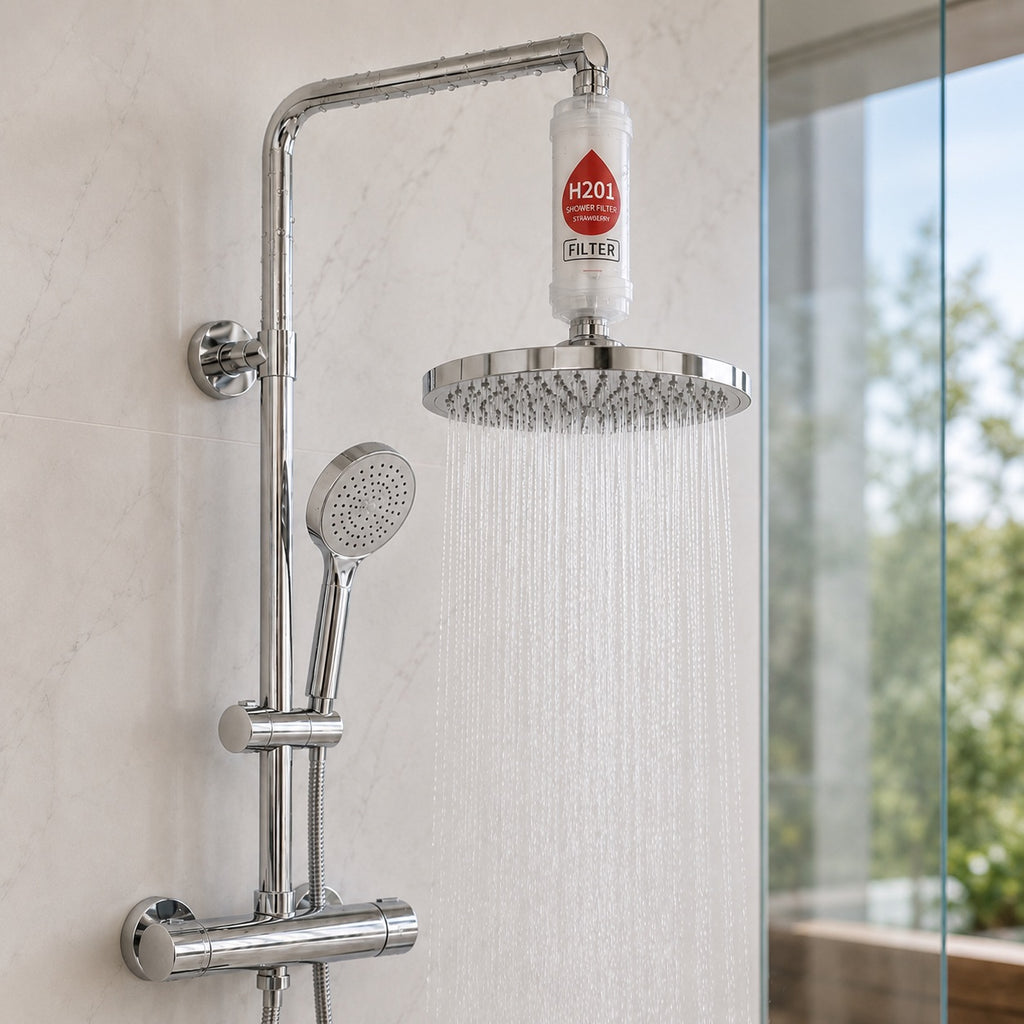 fraise — Filtre de douche parfumé PARFEAU à la fraise, Vitamine C, réduit le chlore