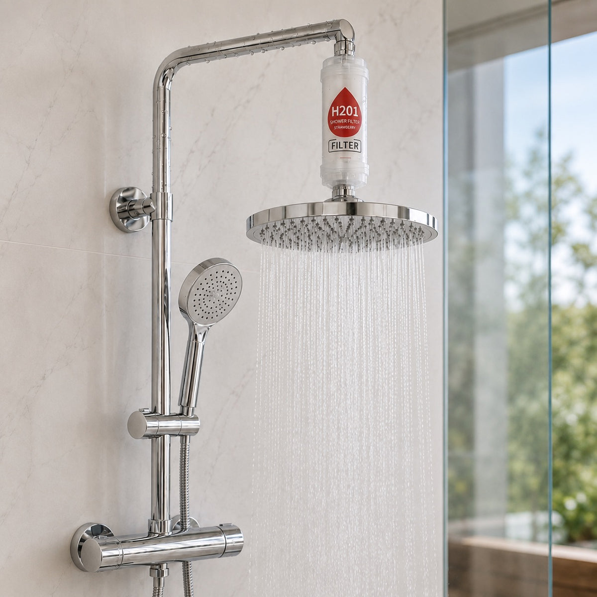 fraise — Filtre de douche parfumé PARFEAU à la fraise, Vitamine C, réduit le chlore