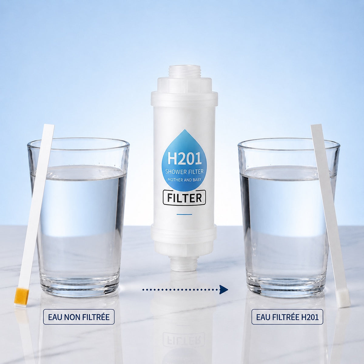 bébé — Filtre de douche parfumé PARFEAU Maman & Bébé, Vitamine C, réduit le chlore
