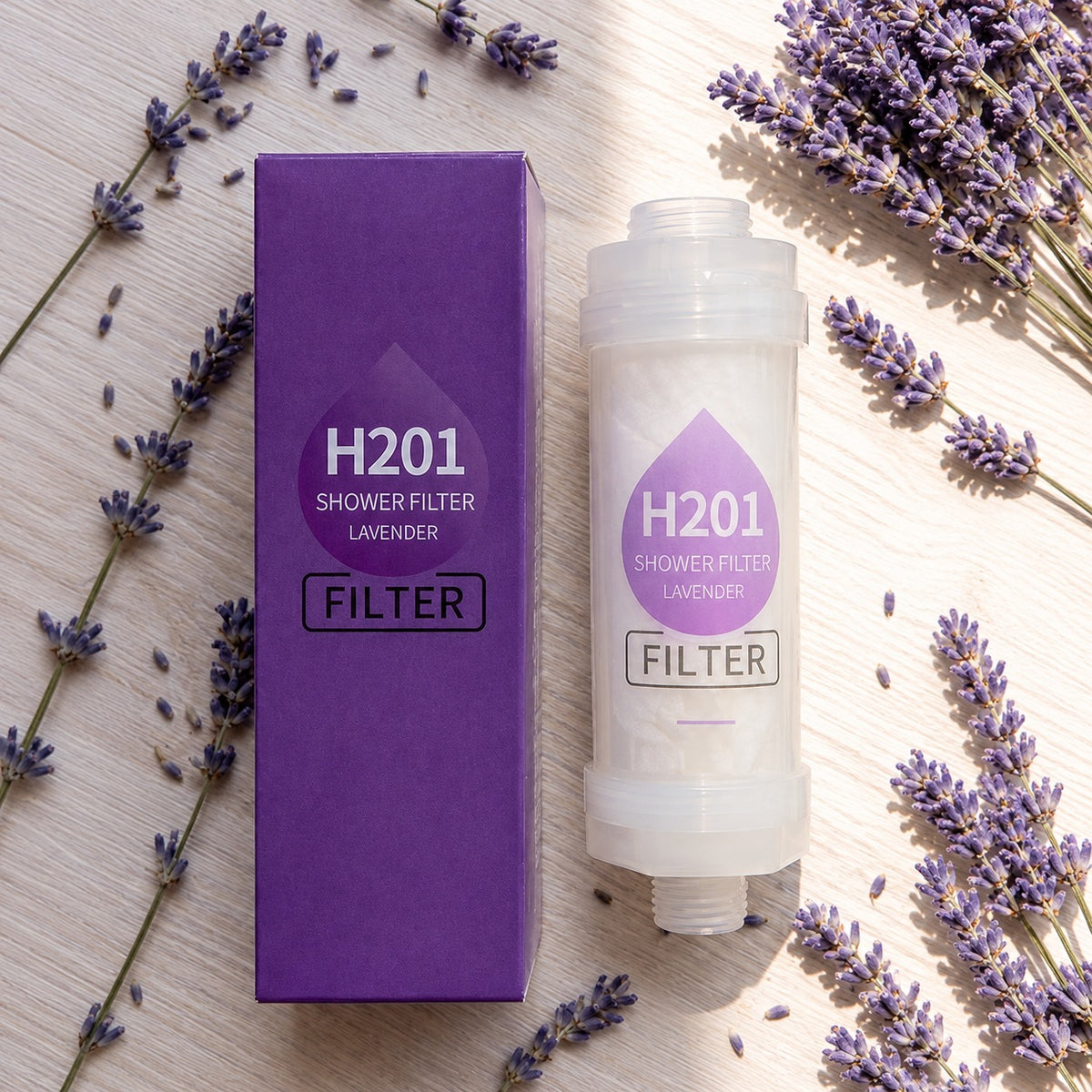 lavande — Filtre de douche parfumé PARFEAU à la lavande, Vitamine C, réduit le chlore